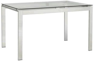 Houston Chrome and Glass 160cm Dining Table